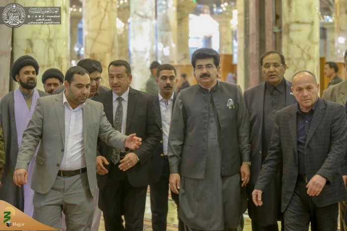 هیئتی از مجلس سنای پاکستان به زیارت حرم امیرالمؤمنین(ع) مشرف شد+ تصاویر  2