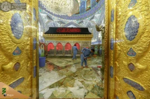 حرم مطهر امیرالمؤمنین (علیه السلام) شست‌وشو شد + تصاویر  9