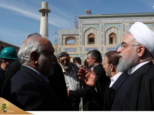 بازدید رئیس جمهوری از صحن حضرت زهرا(س) وتجلیل از تلاش عوامل ستاد بازسازی عتبات 3