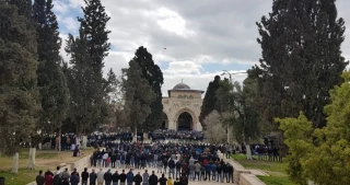 مشارکت 40 هزار نمازگزار فلسطینی در نمازجمعه مسجدالاقصی