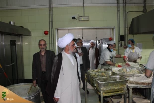 مسئول بعثه مقام معظم رهبری در عراق از آشپزخانه مرکزی کربلا بازدید کرد+ عکس 11
