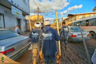 حضور خادمان حرم حضرت معصومه(س) تسکین‌بخش آلام سیل‌زدگان 14