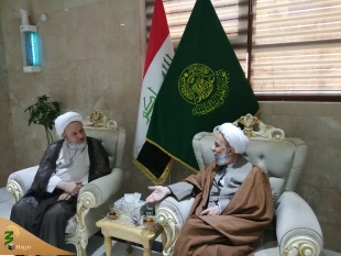 دیدار مسئول دفتر نمایندگی بعثه در نجف اشرف  با آیت الله مصباح یزدی 2