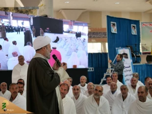 با حضور زائران اعزامی به مکه مکرمه و مدینه منوره ؛ همایش متمرکز زائران حج تمتع 98 خراسان شمالی برگزار شد 7