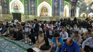 در کربلا برگزار شد.
 نجوای ملکوتی دعای ندبه در آخرین جمعه ماه شعبان

 8