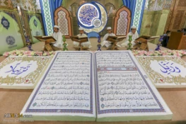 تصاویر ازآئین ترتیل خوانی قرآن توسط نوجوانان در حرم امام علی(ع) 13