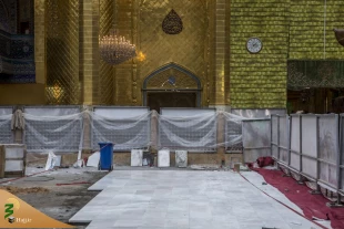 آغاز سنگفرش بخش پنجم صحن حرم مطهر حضرت ابوالفضل عباس (علیه السلام) 4