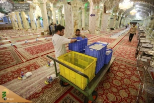 سفره افطار حرم امیرالمومنین(ع) برای بیش از ۱۰ هزار زائر + تصاویر  11