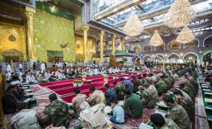 قرائت دسته‌جمعی قرآن در ماه رمضان در صحن حرم حضرت ابوالفضل(ع) 4