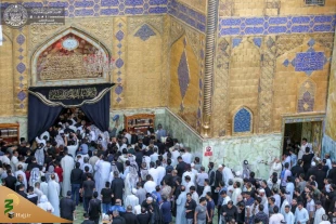 تداوم تشرف زائران و عزاداران به زیارت حرم مطهر علوی + تصاویر  3