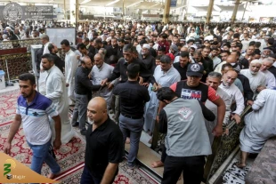 تداوم تشرف زائران و عزاداران به زیارت حرم مطهر علوی + تصاویر  8