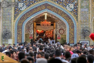 تداوم تشرف زائران و عزاداران به زیارت حرم مطهر علوی + تصاویر  13