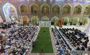 مناجات در جوار بارگاه مطهر علوی در شبهای نورانی ماه مبارک رمضان + تصاویر 4