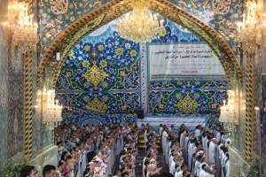 اقامه نماز عید فطر در کربلای معلی + فیلم و تصاویر