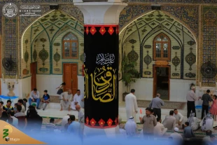 حرم امیرالمومنین (ع) در عزای امام صادق (ع) سیاهپوش شد+ تصاویر 6