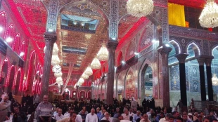 برگزاری مراسم عزاداری شهادت امام جعفر صادق(ع) درحرم امام حسین (ع)+ صوت 4