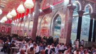 برگزاری مراسم عزاداری شهادت امام جعفر صادق(ع) درحرم امام حسین (ع)+ صوت 7