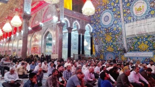 برگزاری مراسم عزاداری شهادت امام جعفر صادق(ع) درحرم امام حسین (ع)+ صوت 10