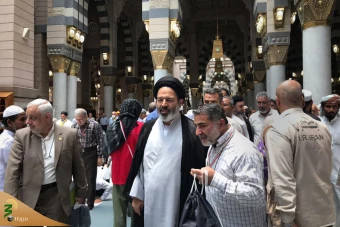 شرکت نماینده ولی فقیه در نمازجماعت مسجدالنبی مدینه منوره 6