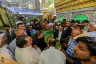 پرچم حرم امام رضا (ع) مهمان زائران حرم حضرت امیرالمومنین (ع) + تصاویر  2