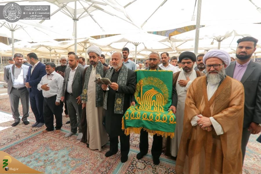 پرچم حرم امام رضا (ع) مهمان زائران حرم حضرت امیرالمومنین (ع) + تصاویر  4