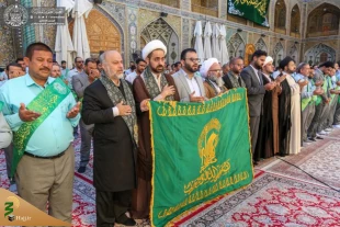 برگزاری مراسم صبحگاهی زیارت امین الله با حضور خادمان آستان قدس رضوی + تصاویر 2
