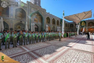 برگزاری مراسم صبحگاهی زیارت امین الله با حضور خادمان آستان قدس رضوی + تصاویر 4