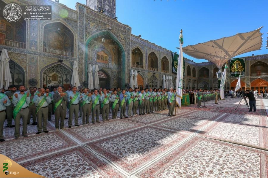 برگزاری مراسم صبحگاهی زیارت امین الله با حضور خادمان آستان قدس رضوی + تصاویر 4