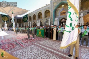 برگزاری مراسم صبحگاهی زیارت امین الله با حضور خادمان آستان قدس رضوی + تصاویر 5