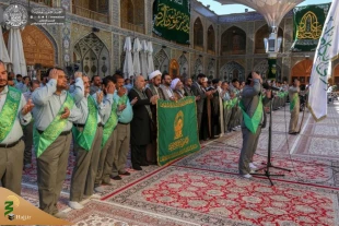 برگزاری مراسم صبحگاهی زیارت امین الله با حضور خادمان آستان قدس رضوی + تصاویر 6
