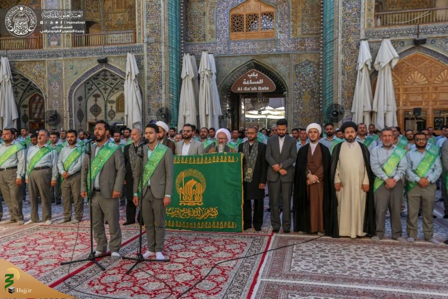 برگزاری مراسم صبحگاهی زیارت امین الله با حضور خادمان آستان قدس رضوی + تصاویر 7