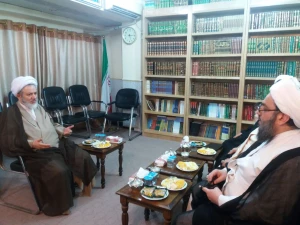 دیدار مسئول نمایندگی بعثه رهبری در نجف با رئیس موسسه کاشف الغطاء