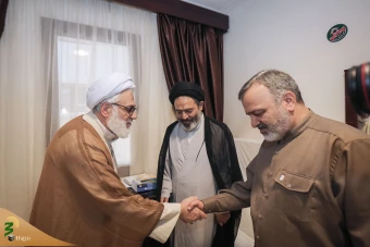 دیدار سرپرست حجاج ایرانی با نمایندگان بعثه های مراجع عظام درمدینه منوره 6
