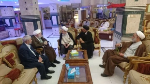 دیدار مسئول بعثه نجف با رئیس شورای عالی جامعه مدرسین حوزه علمیه قم 5
