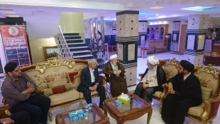 دیدار مسئول بعثه نجف با رئیس شورای عالی جامعه مدرسین حوزه علمیه قم 6