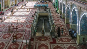 تصاویر احداث سرداب امام حسین در حرم قمر بنی هاشم