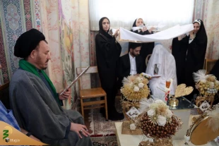 پیوند آسمانی بیش از ۷۰ زوج جوان در حرم حضرت معصومه(س)/تصاویر 3