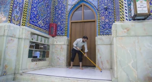 باب قبله حرم امام حسین برای پذیرایی از زائران عرفه بازگشایی شد 12