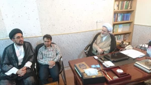 دیدار اساتید و نخبگان دانشگاهی با مسئول دفتر نمایندگی بعثه در نجف اشرف