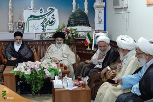 دیدار اعضای بعثه و ستاد حج با ایت الله حسینی بوشهری 5