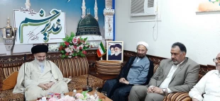دیدار اعضای بعثه و ستاد حج با ایت الله حسینی بوشهری 12