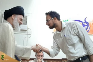 دیدار اعضای بعثه و ستاد حج با ایت الله حسینی بوشهری 14