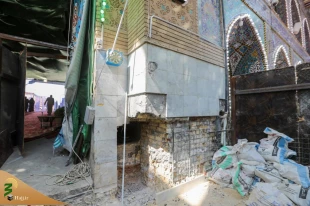 اقدامات عمرانی باب قبله حرم قمر بنی هاشمی آغاز شد 4