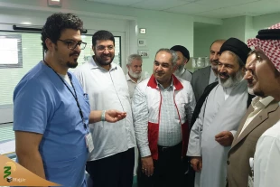 در مکه انجام شد؛

عیادت مسئولان حوزه حج ازبیماران بستری دربیمارستان‌  نور 9