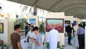 سومین نمایشگاه بین المللی هنرهای تجسمی در کربلا برگزار شد