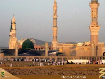 نماي حرم پيامبر (صلي الله عليه و آله) از بقيع