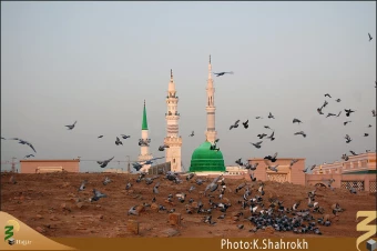 نماي حرم پيامبر (صلي الله عليه و آله) از بقيع