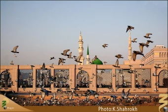 نماي حرم پيامبر (صلي الله عليه و آله) از بقيع