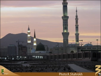 نماي حرم پيامبر (صلي الله عليه و آله) از بقيع