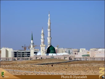نماي حرم پيامبر (صلي الله عليه و آله) از بقيع